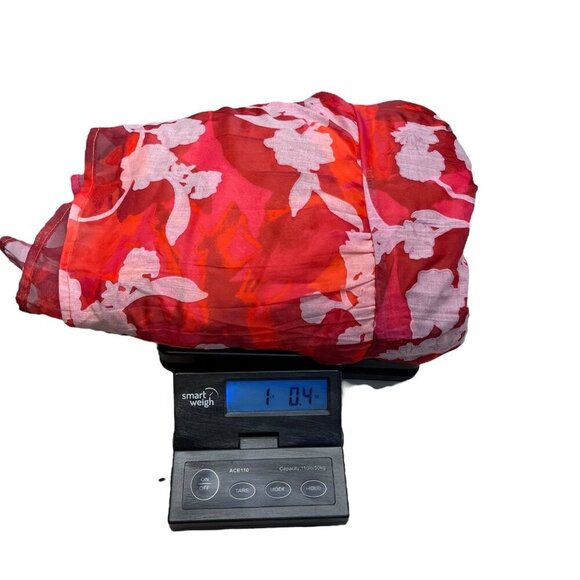 Torrid Midi Lined Lace Up Sweetheart Neckline Dress 2X 18-20 Floral Ruffle Red - Picture 10 of 12